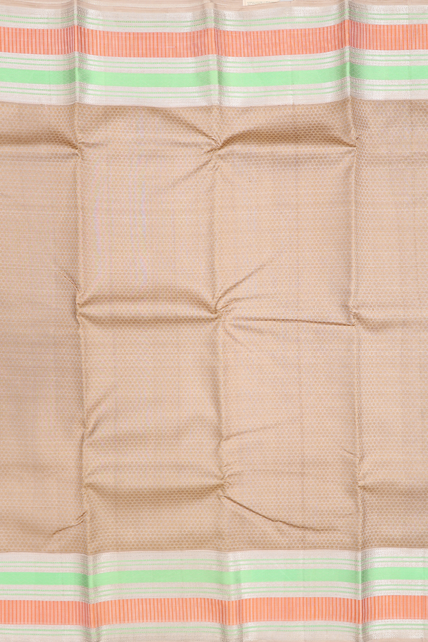 Kanchipuram Silk Saree In Brown With Jacquard Pattern
