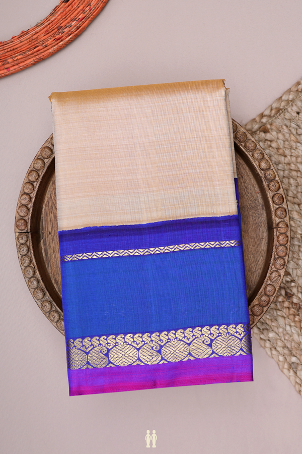 Kanchipuram Silk Saree In Brown With Korvai Border