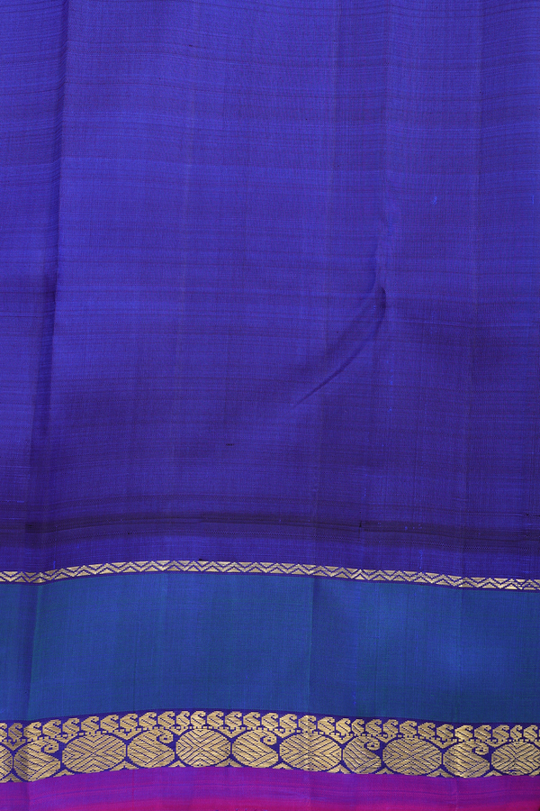 Kanchipuram Silk Saree In Brown With Korvai Border