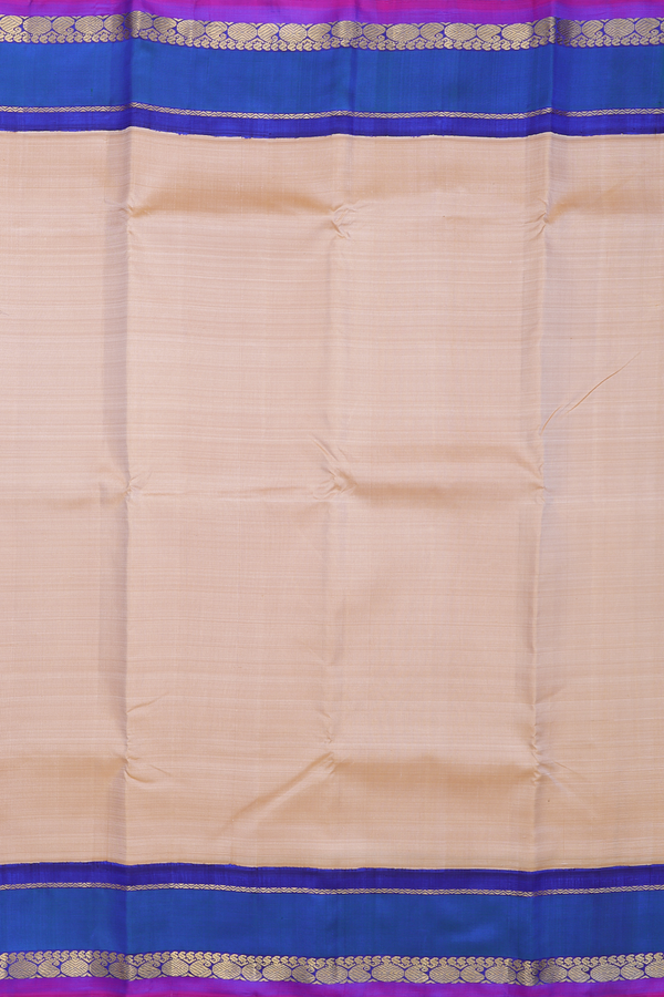 Kanchipuram Silk Saree In Brown With Korvai Border