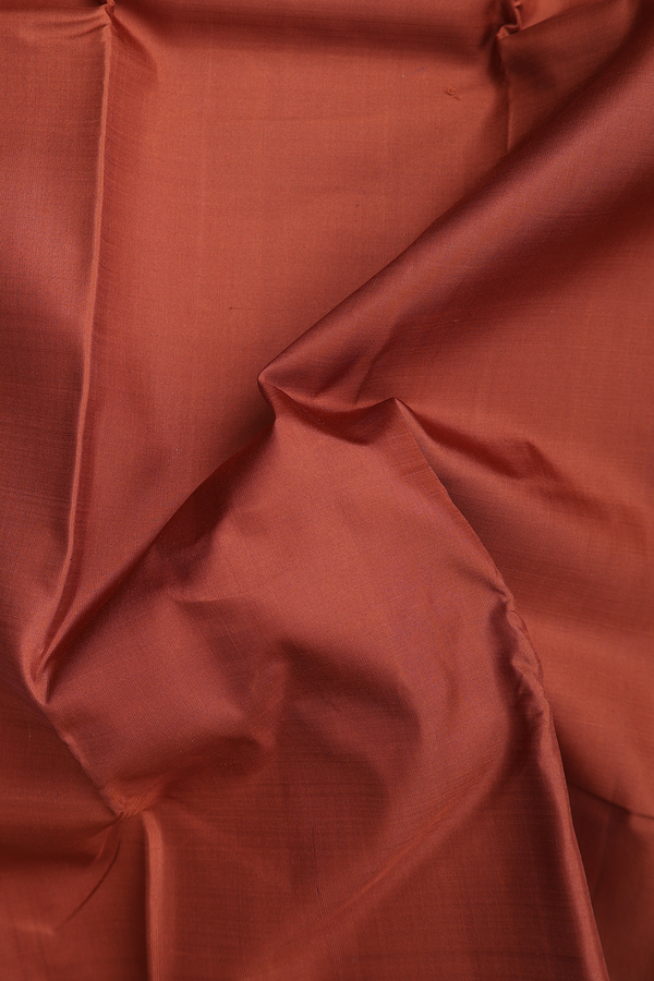Kanchipuram Silk Saree In Brown With Korvai Border