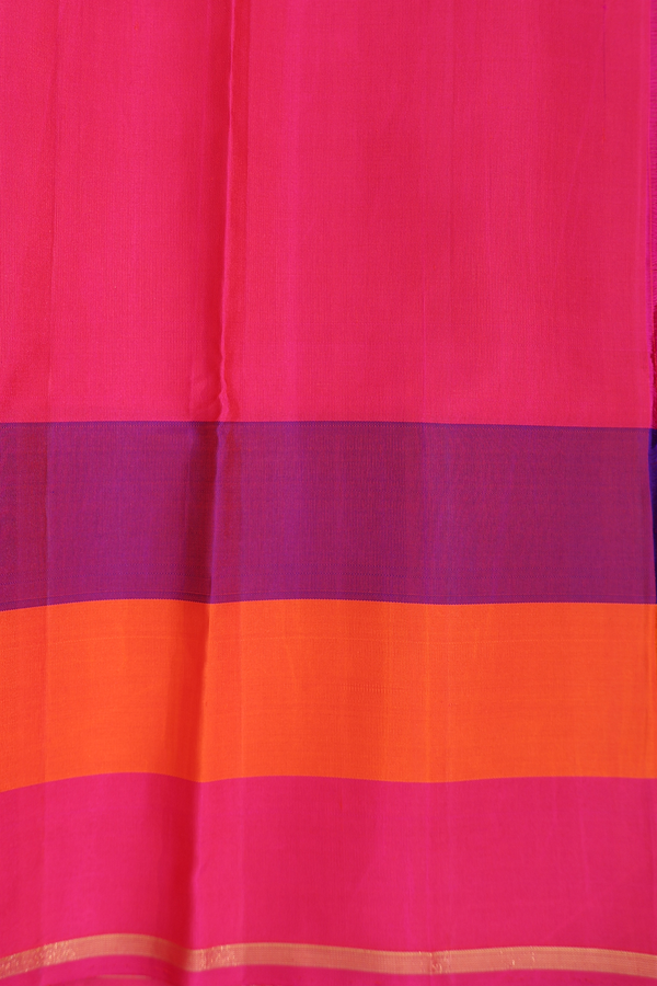 Kanchipuram Silk Saree In Brown With Leaf Design