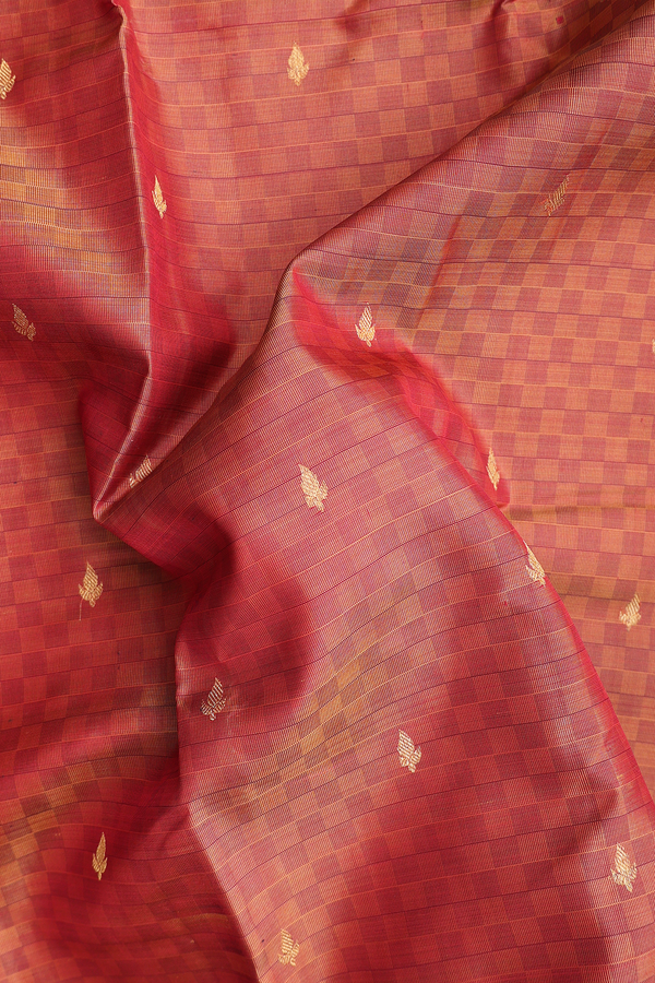 Kanchipuram Silk Saree In Brown With Paai Madippu Kattai