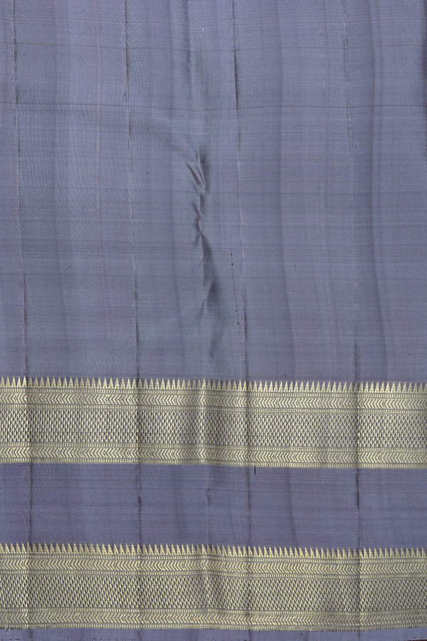 Kanchipuram Silk Saree In Brown With Peacock Buttas