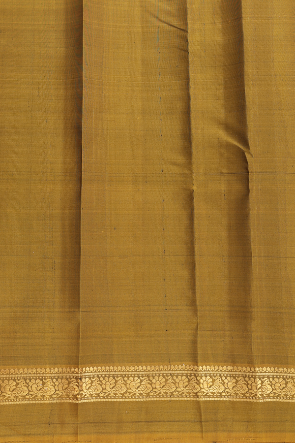 Kanchipuram Silk Saree In Brownish Red With Checks Design