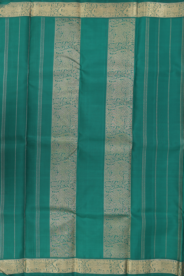 Kanchipuram Silk Saree In Burgundy Red With Contrast Border