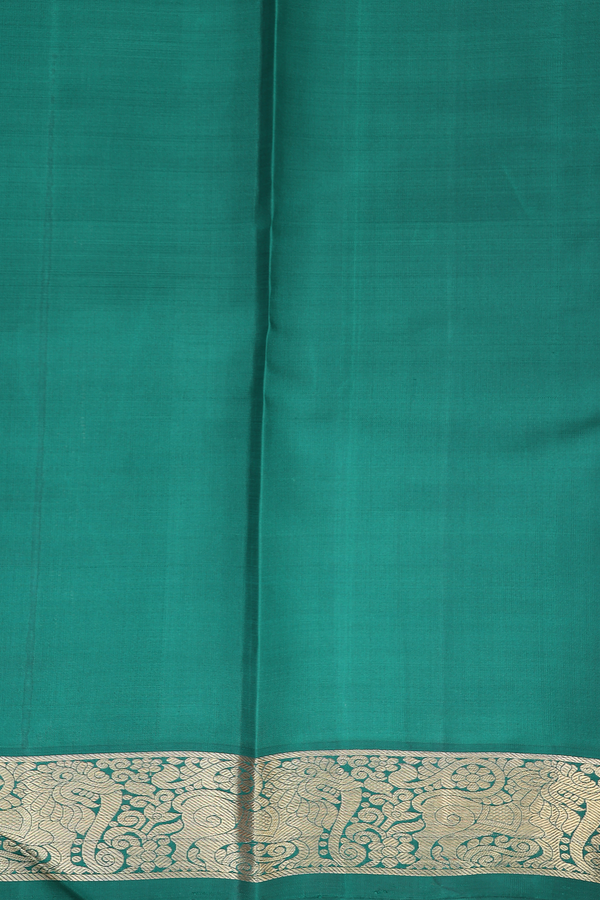 Kanchipuram Silk Saree In Burgundy Red With Contrast Border