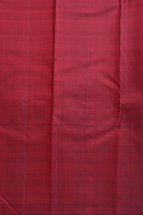 Kanchipuram Silk Saree In Burgundy Red With Brocade Design