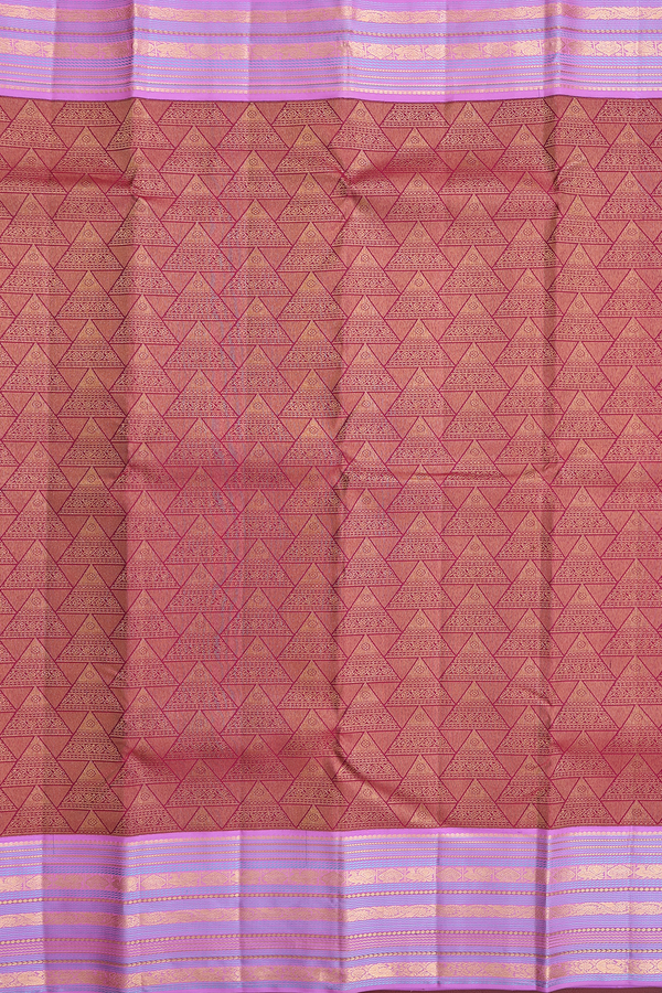 Kanchipuram Silk Saree In Dark Pink With Brocade Design