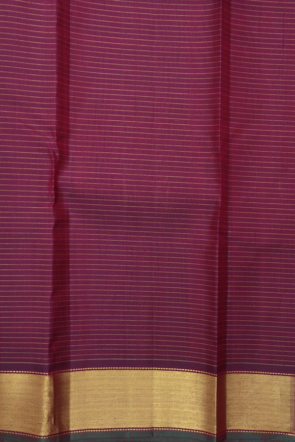 Kanchipuram Silk Saree In Burgundy Red With Checks Design
