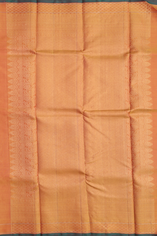 Kanchipuram Silk Saree In Burgundy Red With Floral Buttas