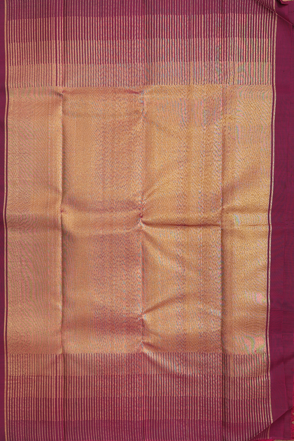 Kanchipuram Silk Saree In Burgundy Red With Polka Buttas