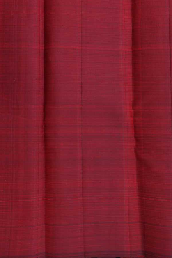 Kanchipuram Silk Saree In Burgundy Red With Zari Motifs
