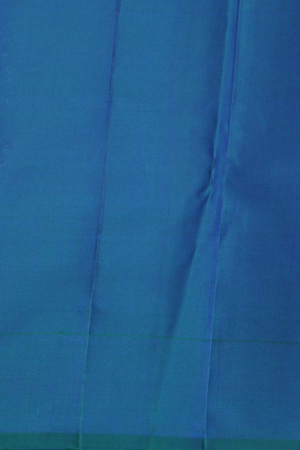 Kanchipuram Silk Saree In Capri Blue With Brocade Design