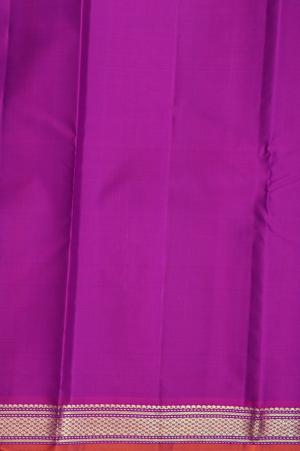 Kanchipuram Silk Saree In Capri Blue With Contrast Border