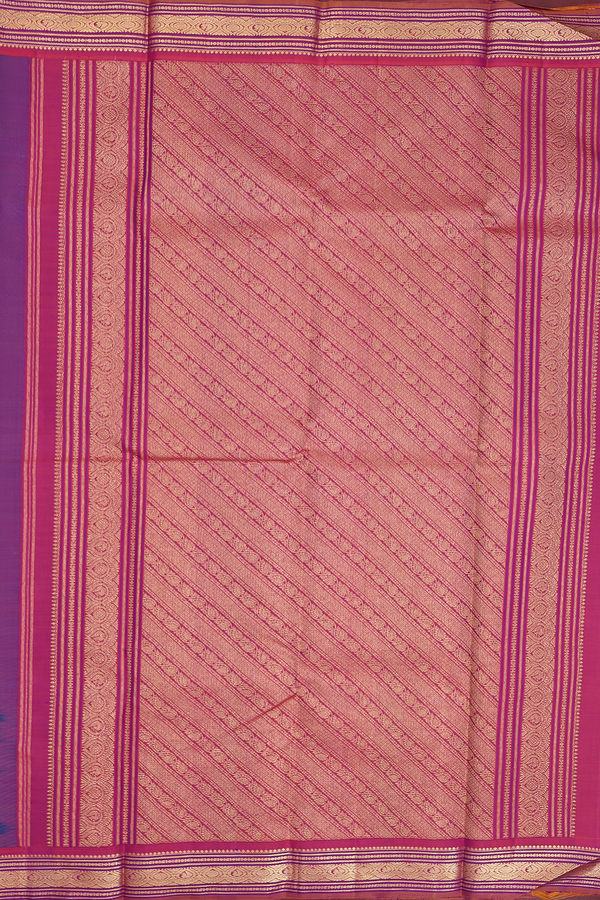 Kanchipuram Silk Saree In Dual Tone With Zari Buttas