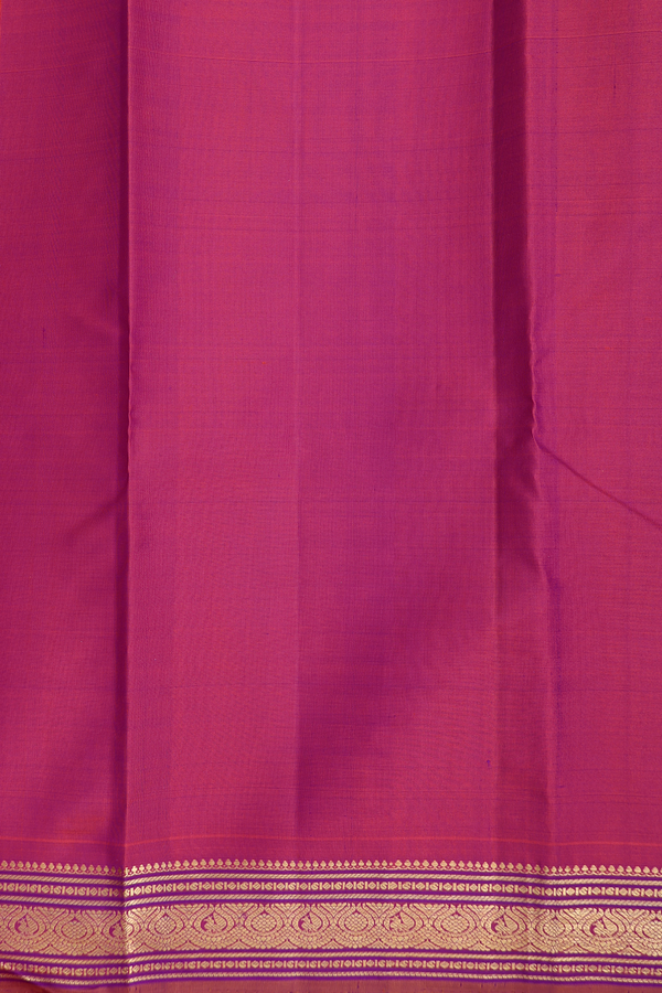 Kanchipuram Silk Saree In Dual Tone With Zari Buttas