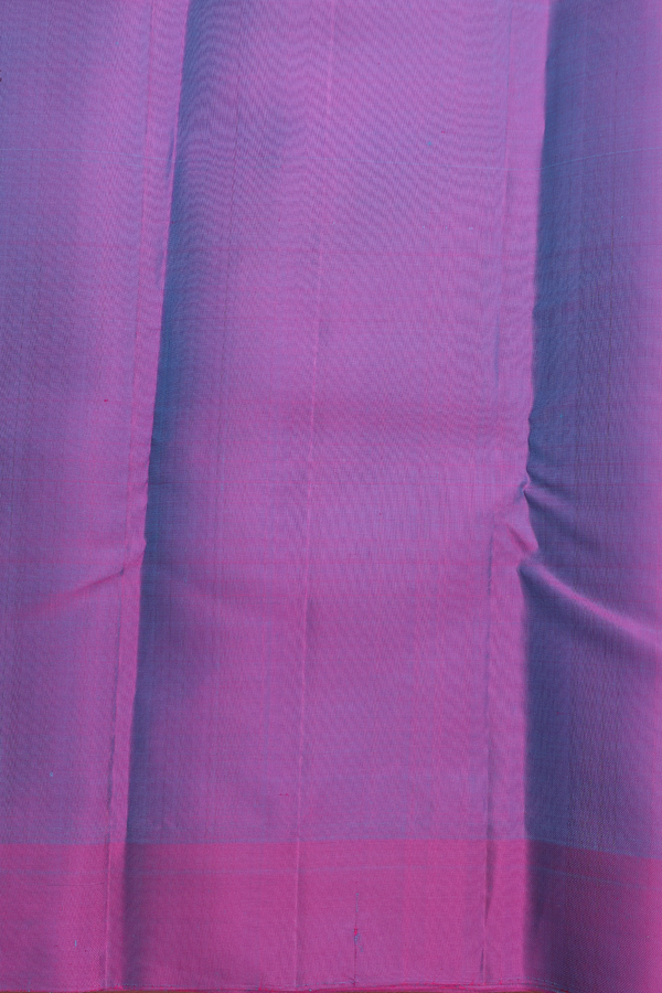 Kanchipuram Silk Saree In Cerulean Blue With Jacquard Pattern