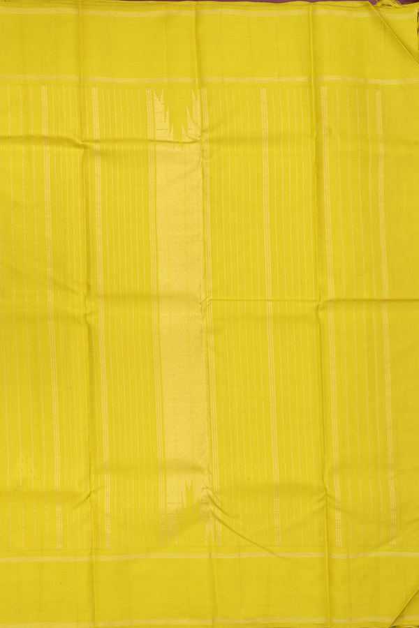 Kanchipuram Silk Saree In Chilli Red With Checks Design