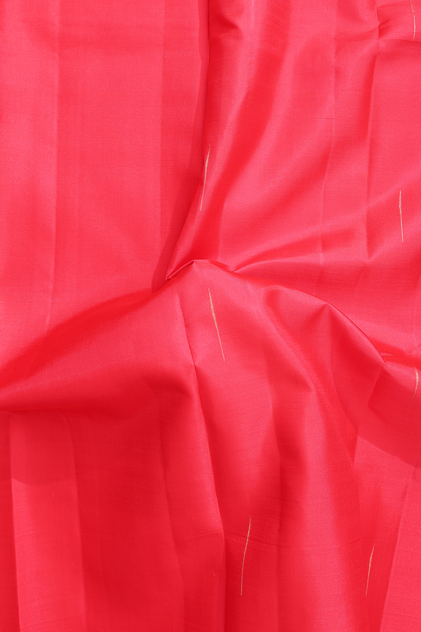 Kanchipuram Silk Saree In Chilli Red With Malli Moggu Buttas