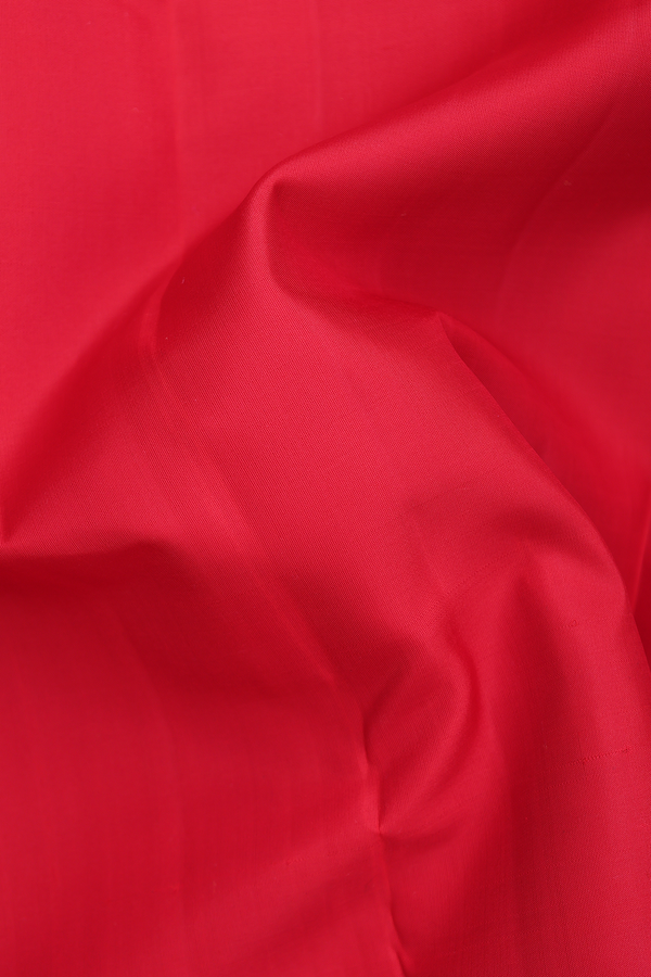 Kanchipuram Silk Saree In Chilli Red With Temple Border