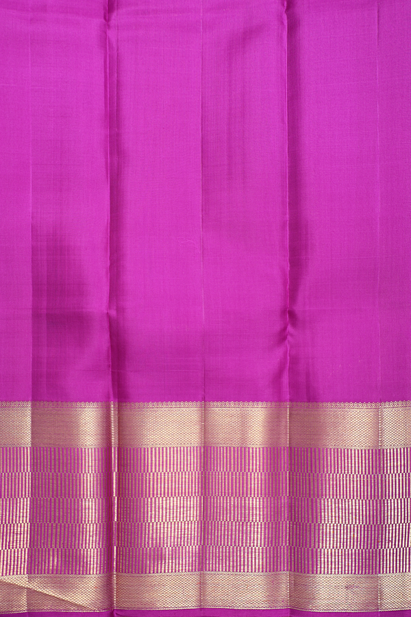 Kanchipuram Silk Saree In Cocoa Brown With Checks Design