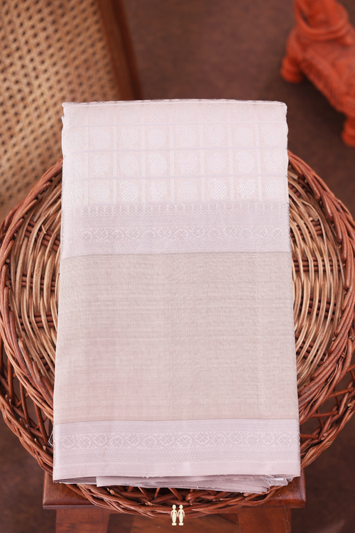 Kanchipuram Silk Saree In Cocoa Brown With Jacquard Pattern