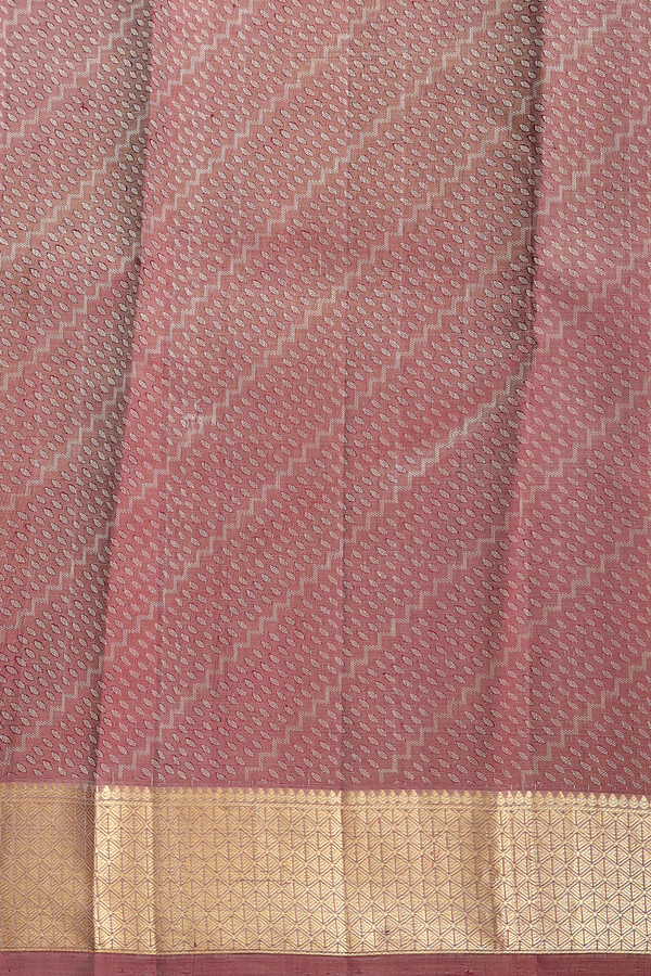 Kanchipuram Silk Saree In Cocoa Brown With Jacquard Pattern