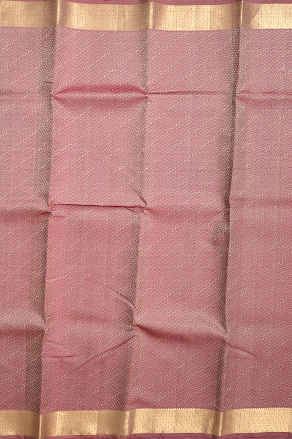 Kanchipuram Silk Saree In Cocoa Brown With Jacquard Pattern