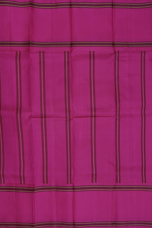 Kanchipuram Silk Saree In Coffee Brown With Checks Design