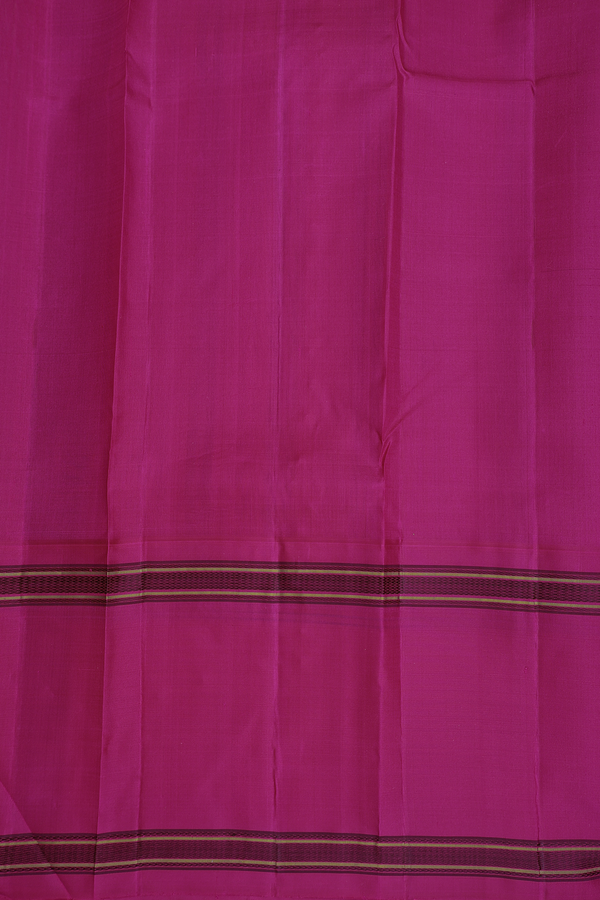 Kanchipuram Silk Saree In Coffee Brown With Checks Design