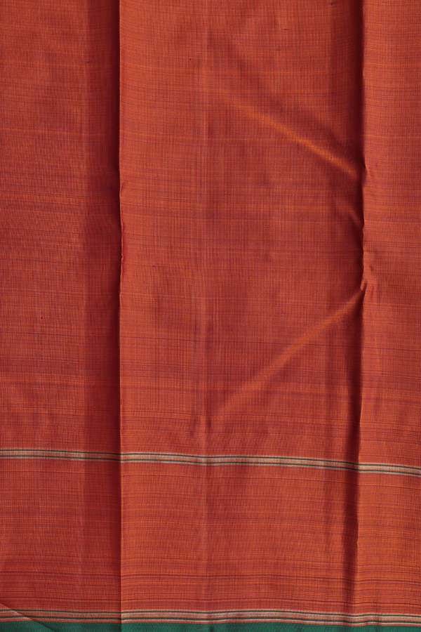Kanchipuram Silk Saree In Coffee Brown With Contrast Border