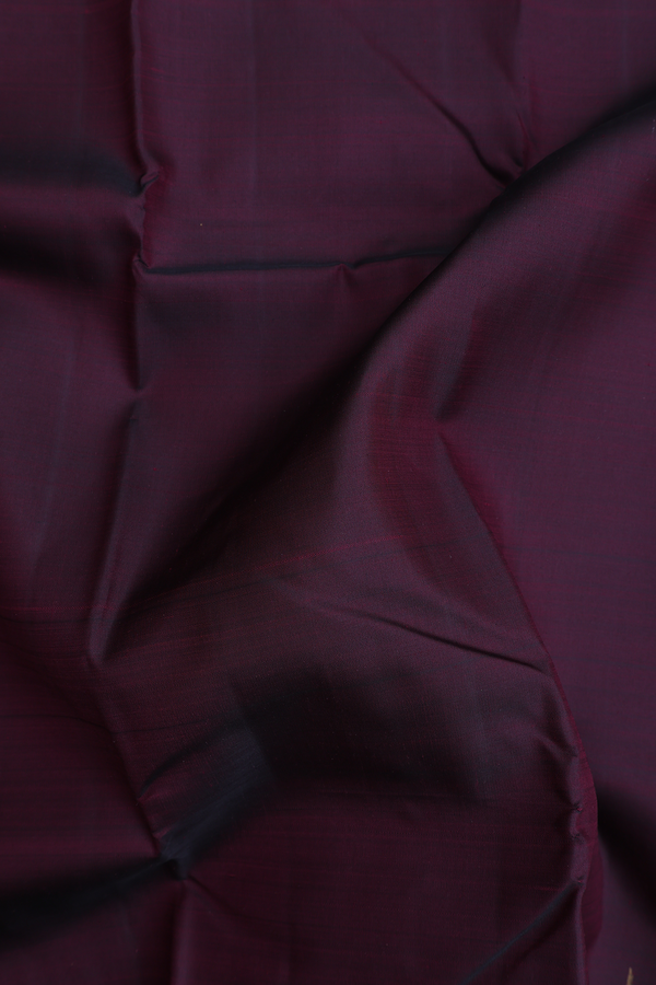 Kanchipuram Silk Saree In Coffee Brown With Contrast Border