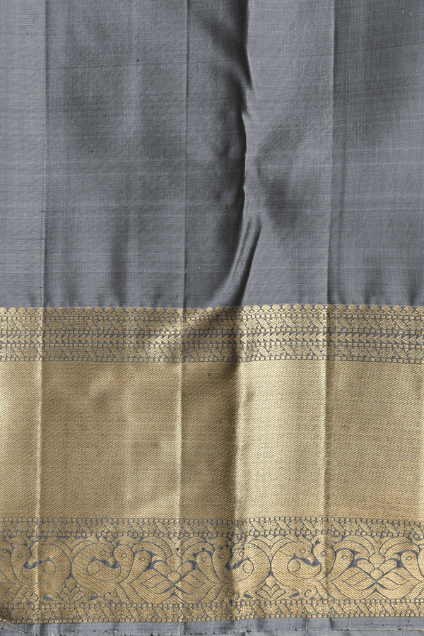 Kanchipuram Silk Saree In Coffee Brown With Jacquard Pattern