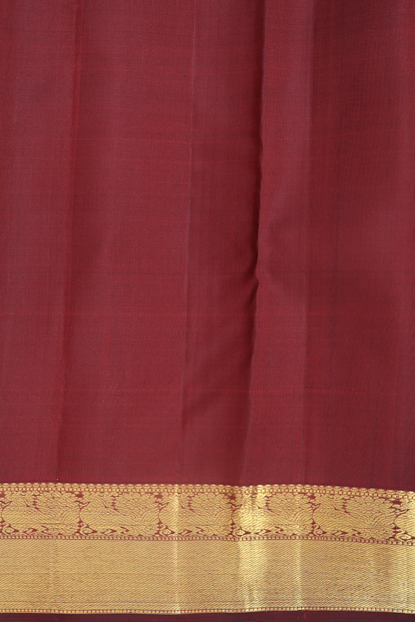 Kanchipuram Silk Saree In Coffee Brown With Jacquard Pattern