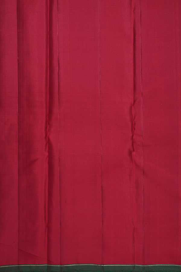 Kanchipuram Silk Saree In Coffee Brown With Peacock Buttas