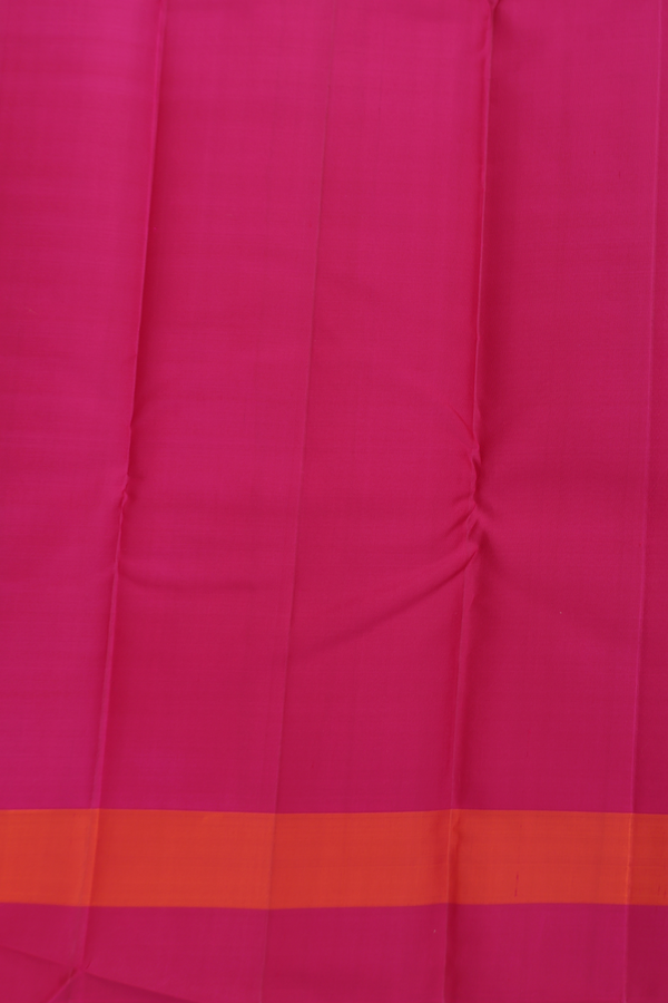 Kanchipuram Silk Saree In Coffee Brown With Stripes Design