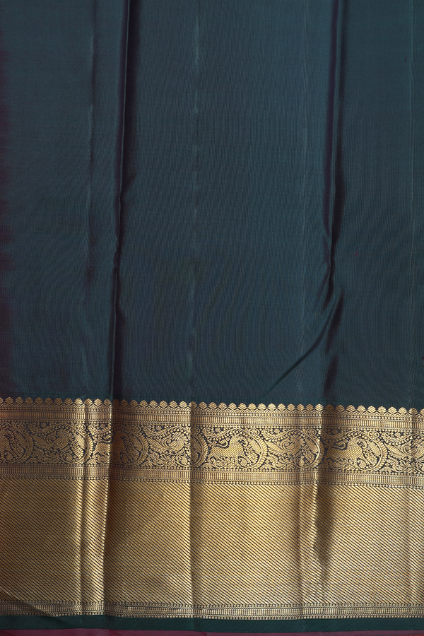 Kanchipuram Silk Saree In Coral Orange With Brocade Design