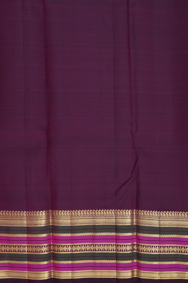 Kanchipuram Silk Saree In Coral Pink With Floral Buttis