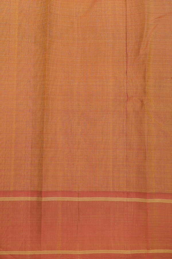 Kanchipuram Silk Saree In Cream Color With Checks Design