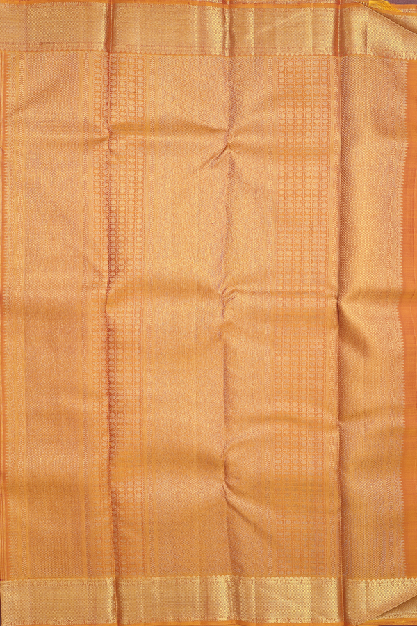 Kanchipuram Silk Saree In Crimson Red With Brocade Design