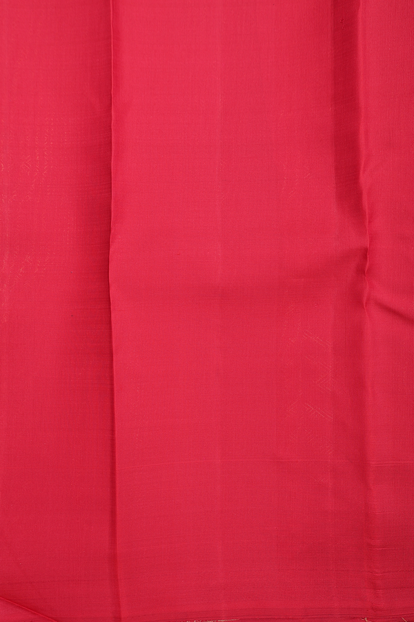 Kanchipuram Silk Saree In Crimson Red With Brocade Design