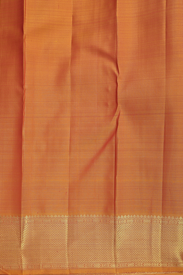Kanchipuram Silk Saree In Crimson Red With Brocade Design