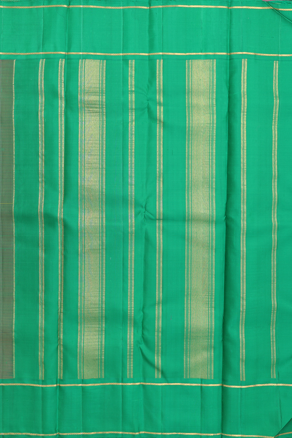 Kanchipuram Silk Saree In Crimson Red With Checks Design