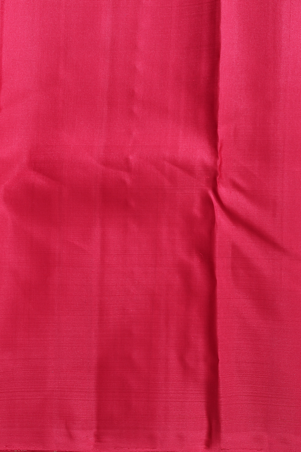 Kanchipuram Silk Saree In Crimson Red With Checks Design
