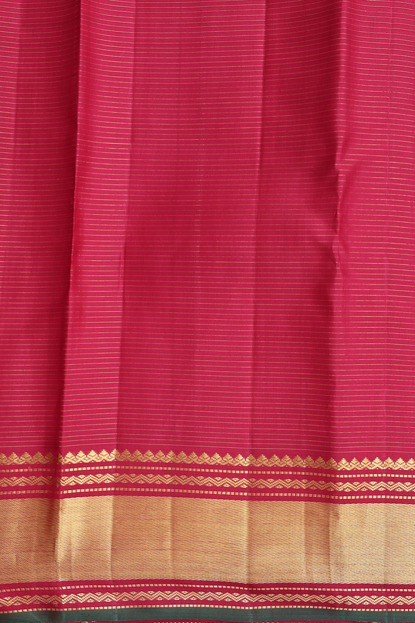 Kanchipuram Silk Saree In Crimson Red With Checks Design