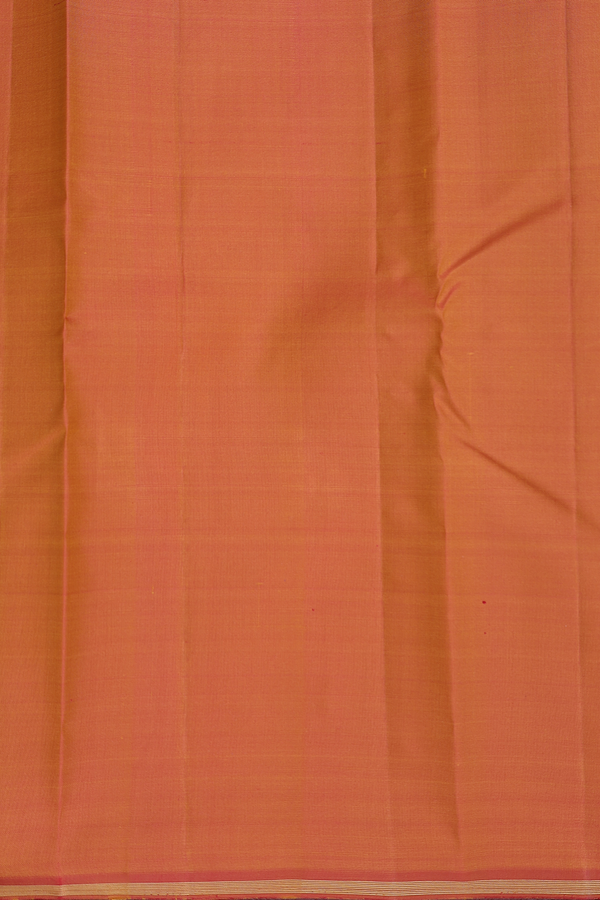 Kanchipuram Silk Saree In Crimson Red With Diamond Buttas