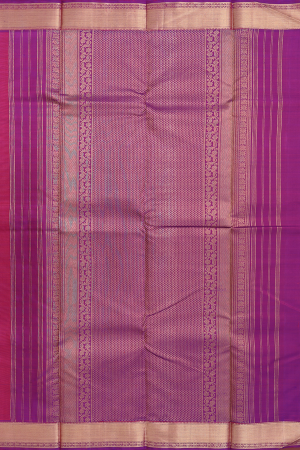 Kanchipuram Silk Saree In Crimson Red With Elephant Buttas