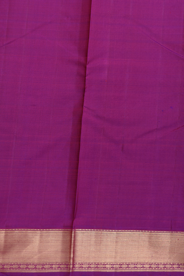 Kanchipuram Silk Saree In Crimson Red With Elephant Buttas