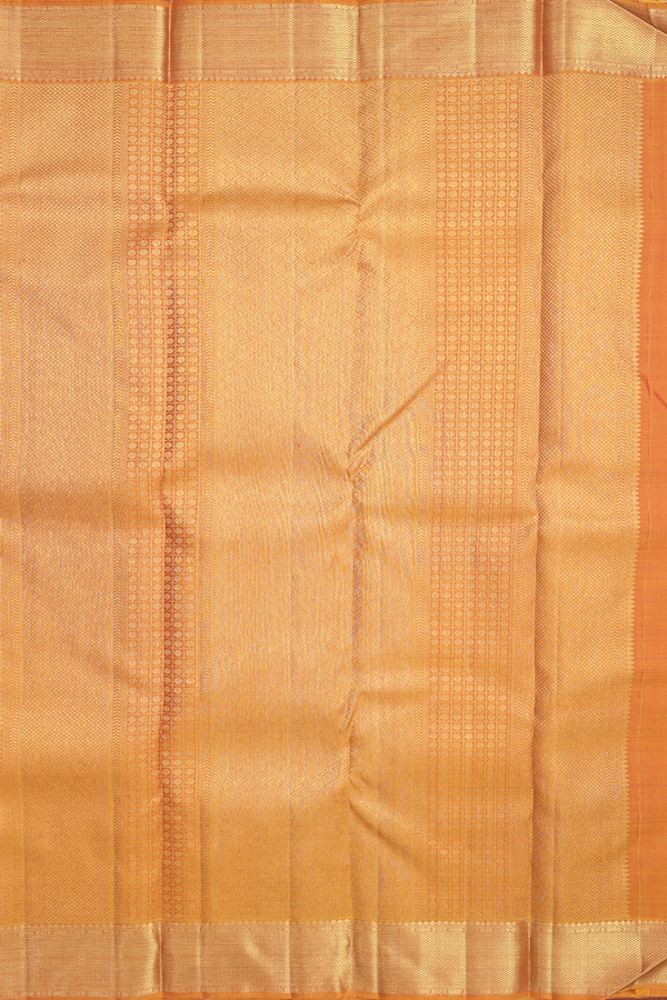 Kanchipuram Silk Saree In Crimson Red With Peacock Design